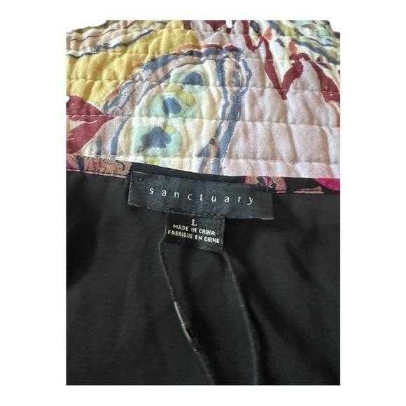 Sanctuary Floral Print V-Neck Long Sleeve Mini Dress Sensation Chiffon Dress - Picture 12 of 15